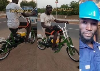 Nigerian Engineer Produces Motorcycle With Small Fuel Tank; Video Goes Viral