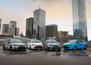 2022 Toyota Corolla cars line up