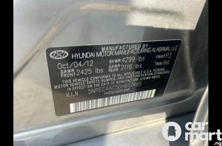 Tokunbo 2013 Hyundai Sonata (Limited) - 4/5