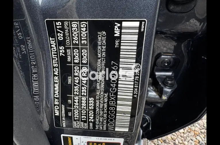 Foreign Used 2015 MERCEDES GLK350 (FULL OPTION) for sale in Garki, FCT - photo 2 of 5
