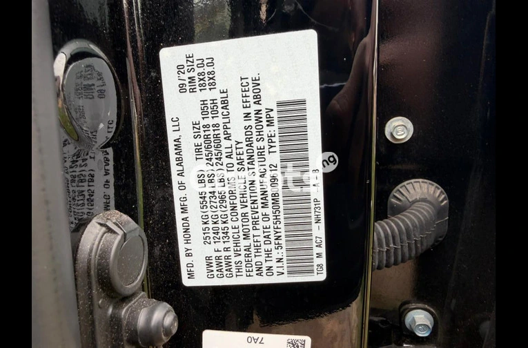 Foreign Used 2021 Honda Pilot Ex-L for sale in Alimosho, Lagos - thumbnail 5
