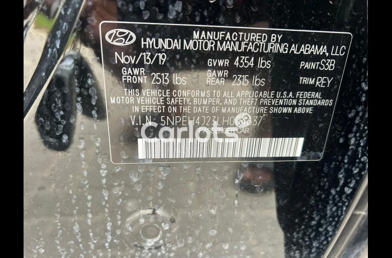 Foreign Used 2020 Hyundai Sonata Limited for sale in Lagos - thumbnail 2