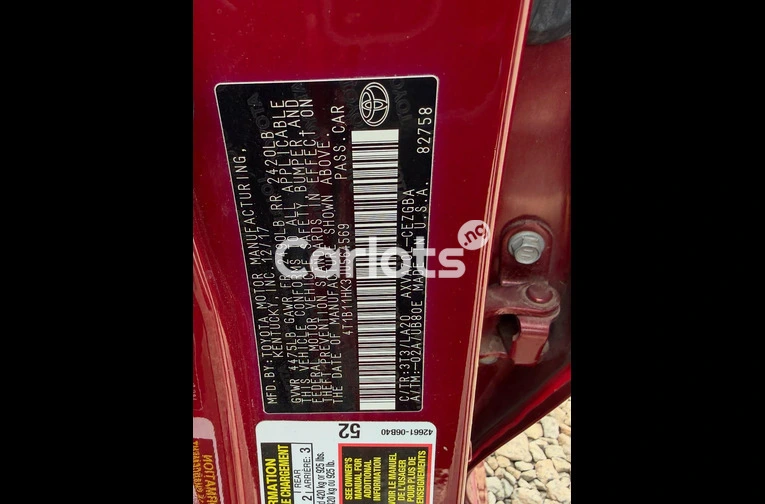 Foreign Used 2018 Toyota Camry XLE - 1/7