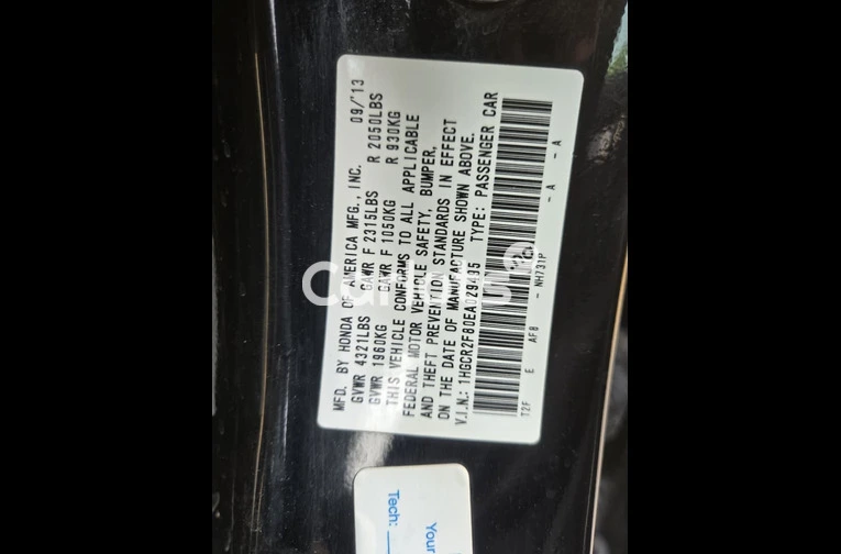 2014 HONDA ACCORD EXL - 7/7